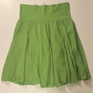 Lime Green J. Crew Flowy Gauzy Boho Skirt